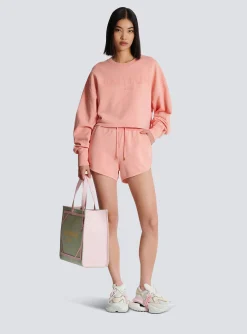Shorts With Vintage Embroidery-Balmain Cheap