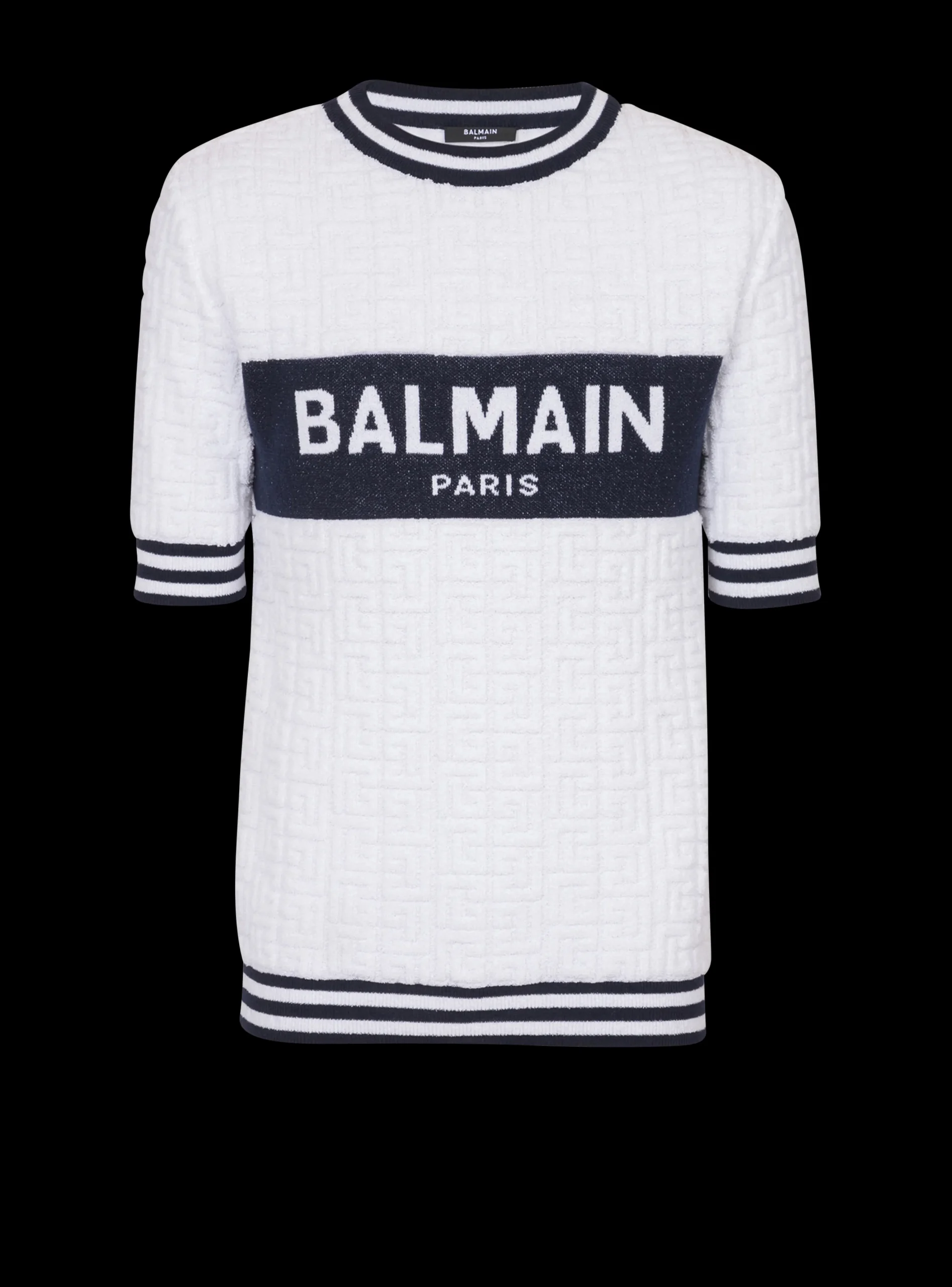 Short-sleeved PB Labyrinth Knit T-shirt-Balmain Best