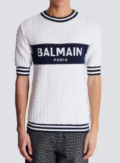 Short-sleeved PB Labyrinth Knit T-shirt-Balmain Best