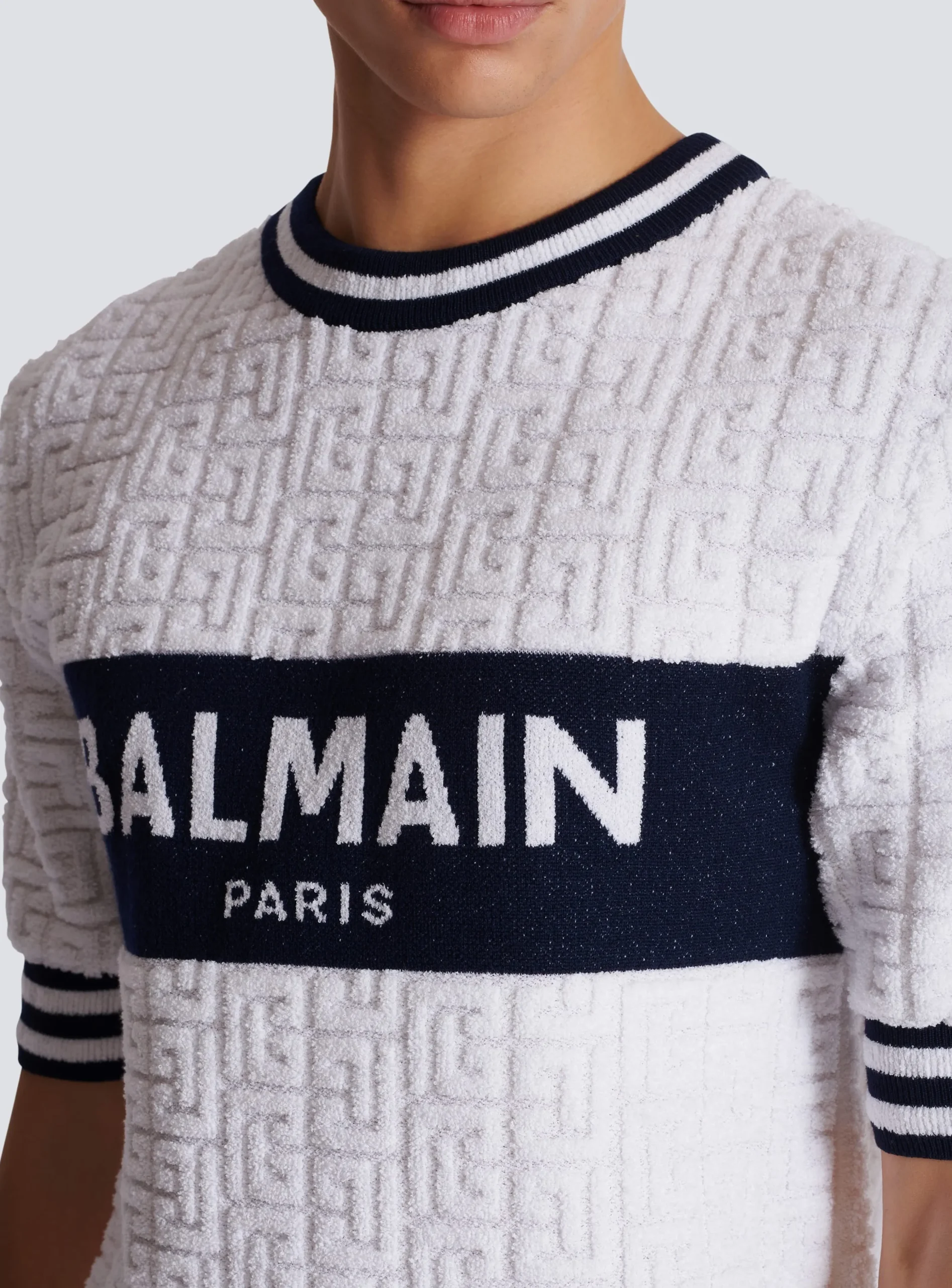 Short-sleeved PB Labyrinth Knit T-shirt-Balmain Best