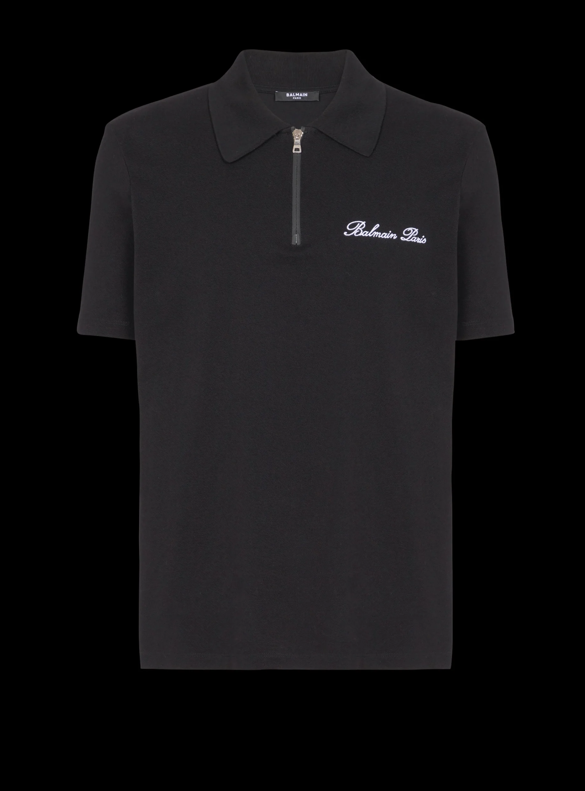 Short-sleeved Polo Shirt With Signature Embroidery-Balmain Outlet