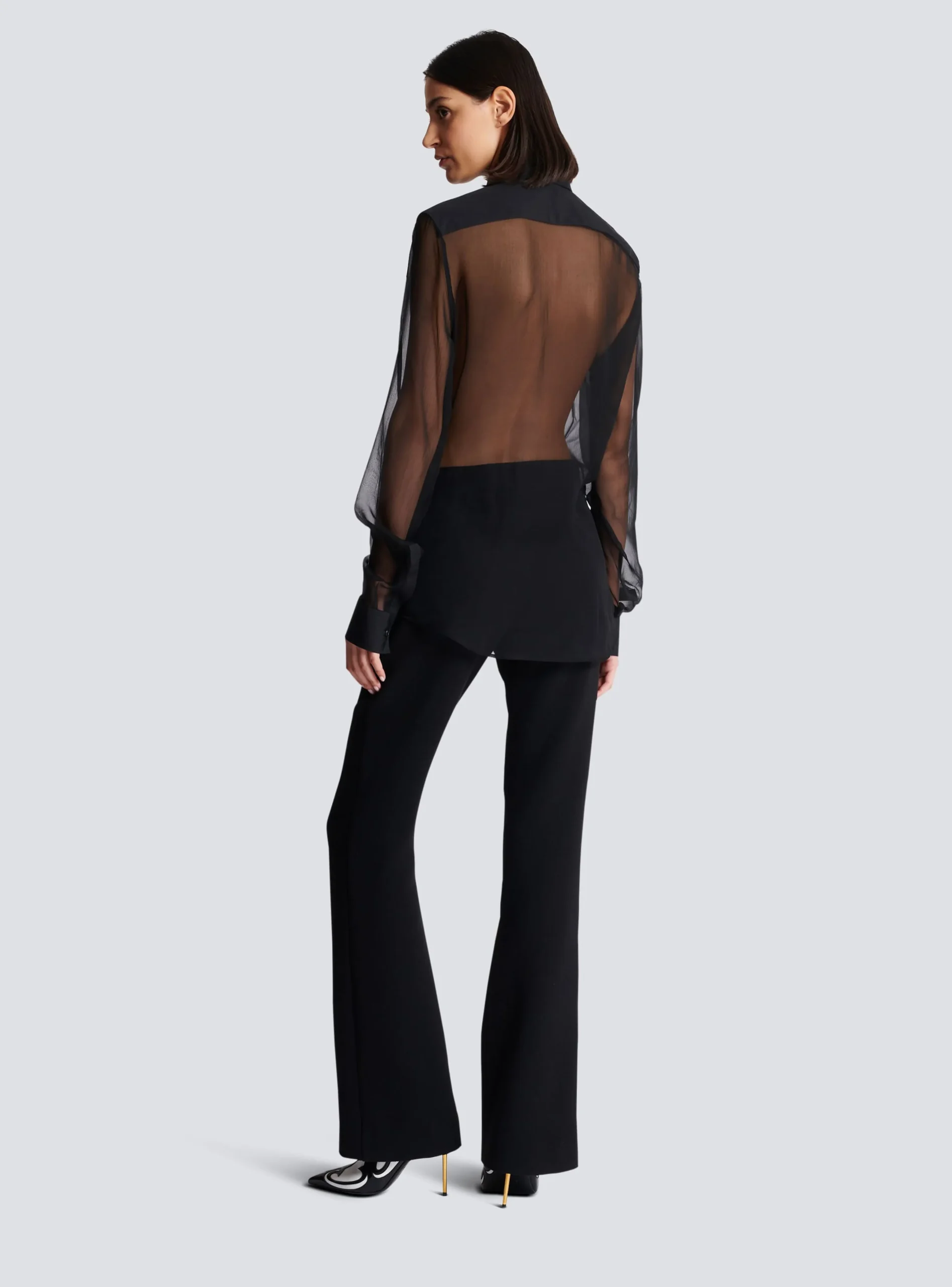 Silk Western Shirt-Balmain Cheap