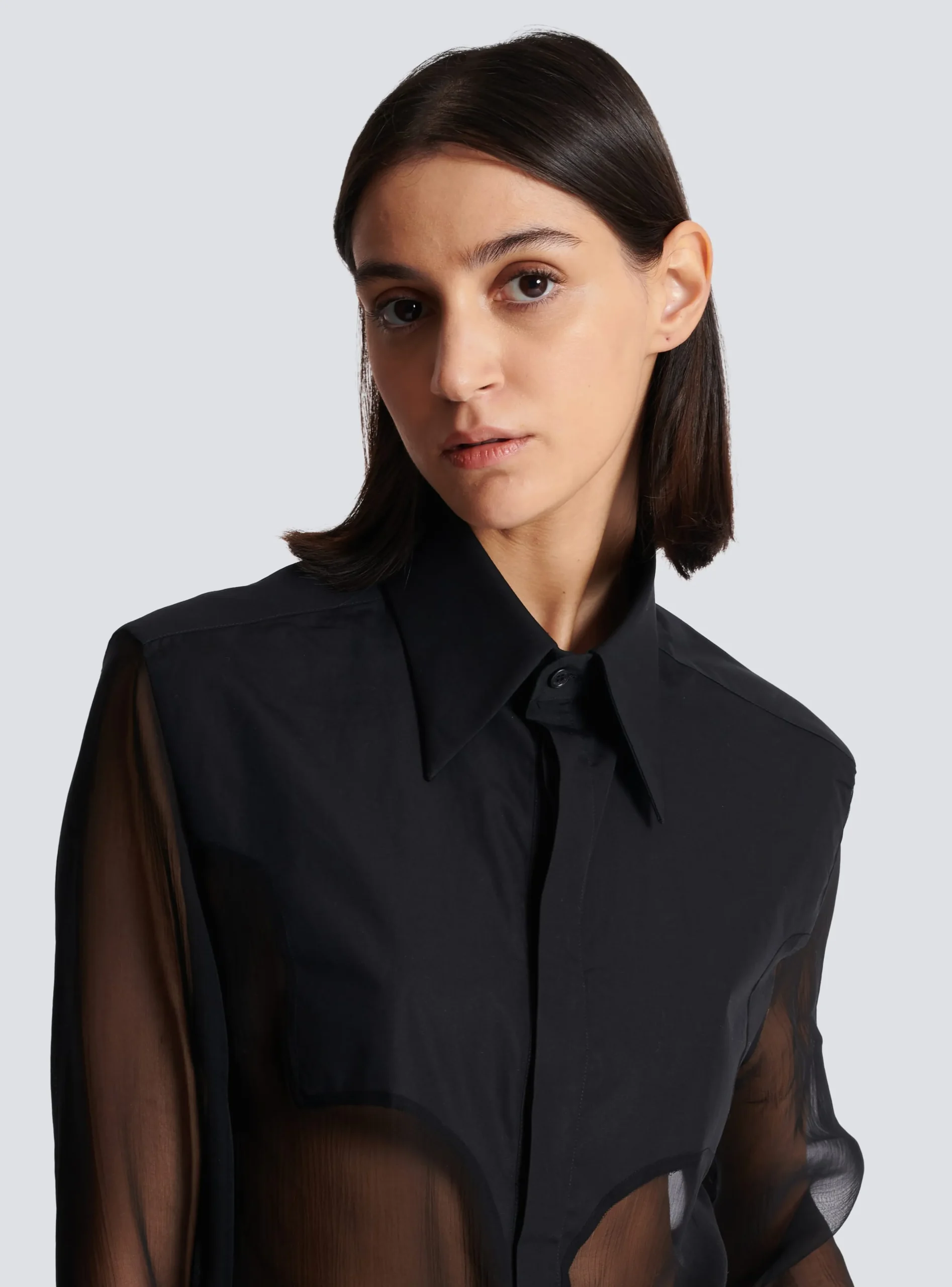 Silk Western Shirt-Balmain Cheap