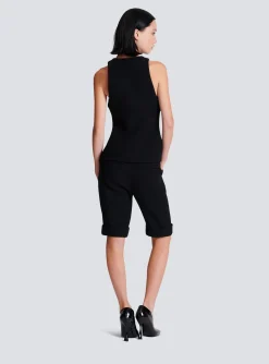 Sleeveless Double Crepe Waistcoat-Balmain Fashion