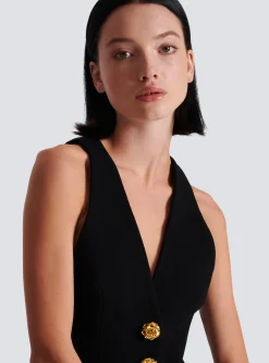Sleeveless Double Crepe Waistcoat-Balmain Fashion