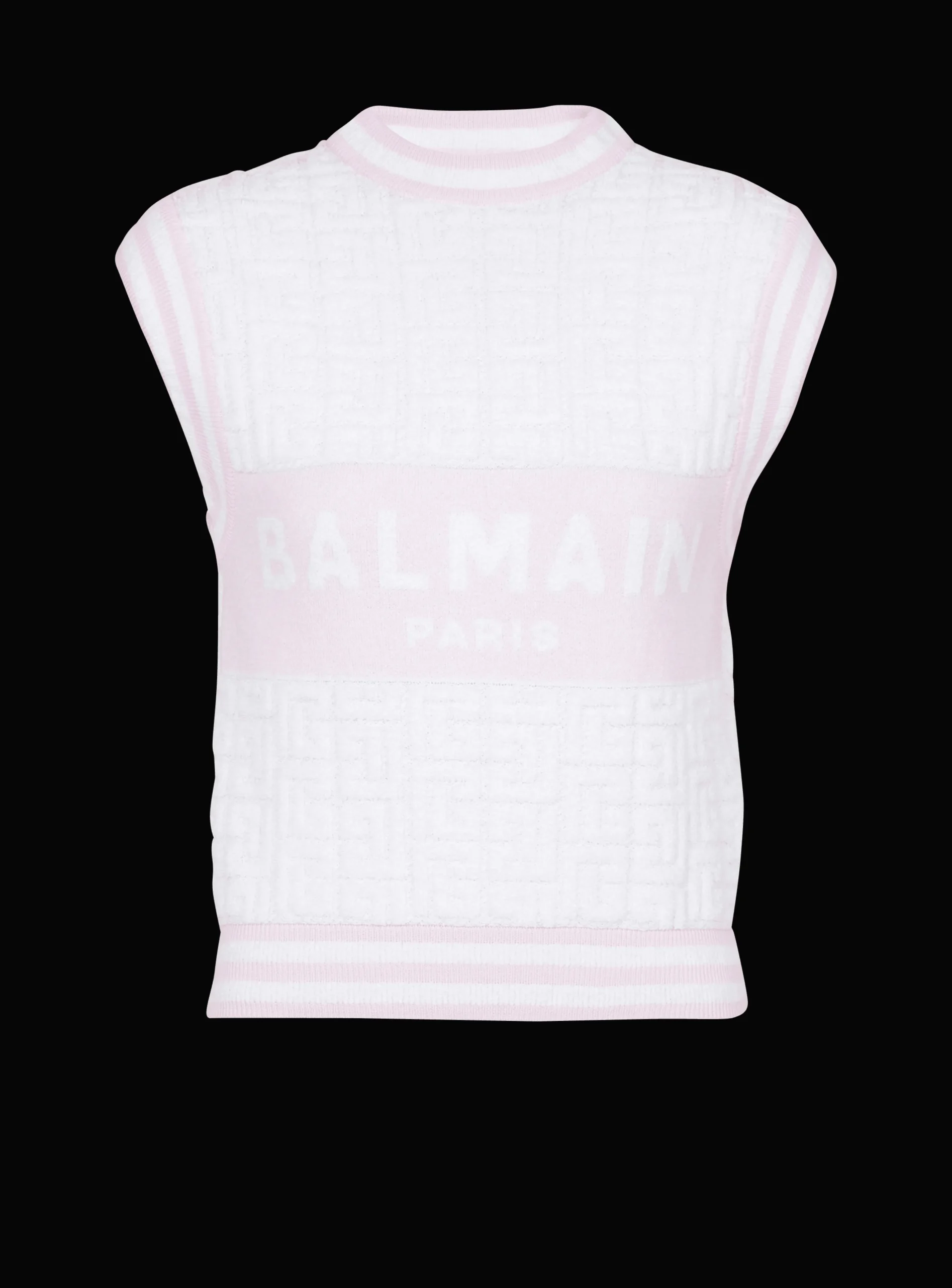 Sleeveless Monogram Knit Top-Balmain Best