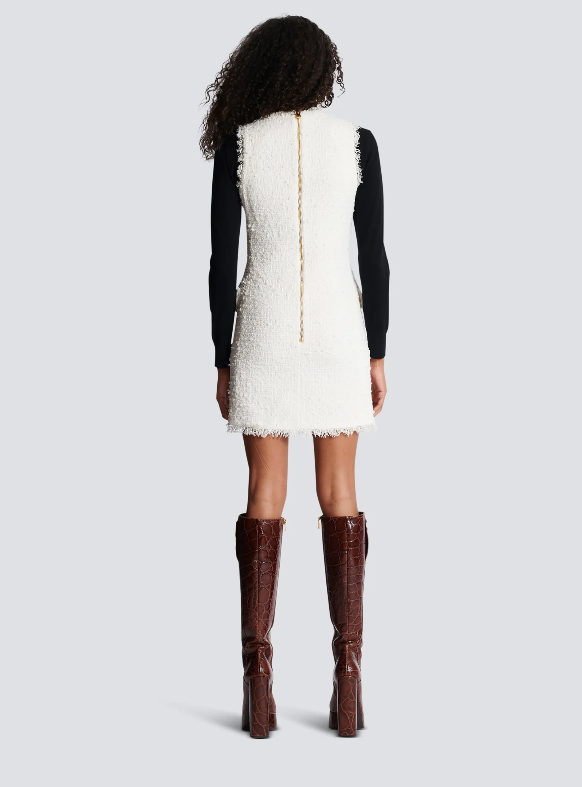 Sleeveless Tweed Dress-Balmain Best