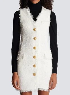 Sleeveless Tweed Dress-Balmain Best