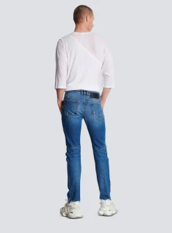 Slim-fit Cotton Jeans-Balmain Outlet