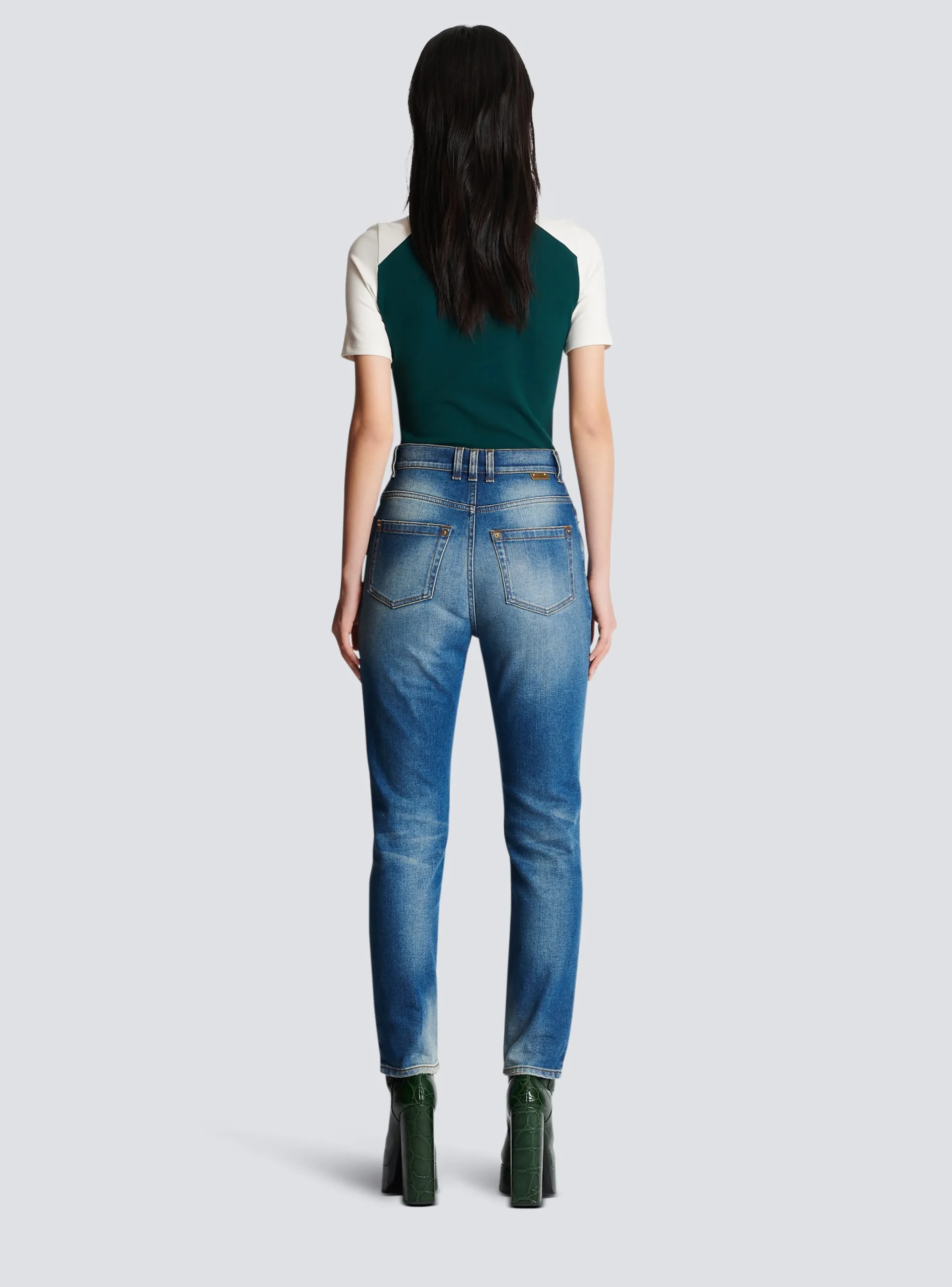 Slim-fit Denim Jeans-Balmain Cheap