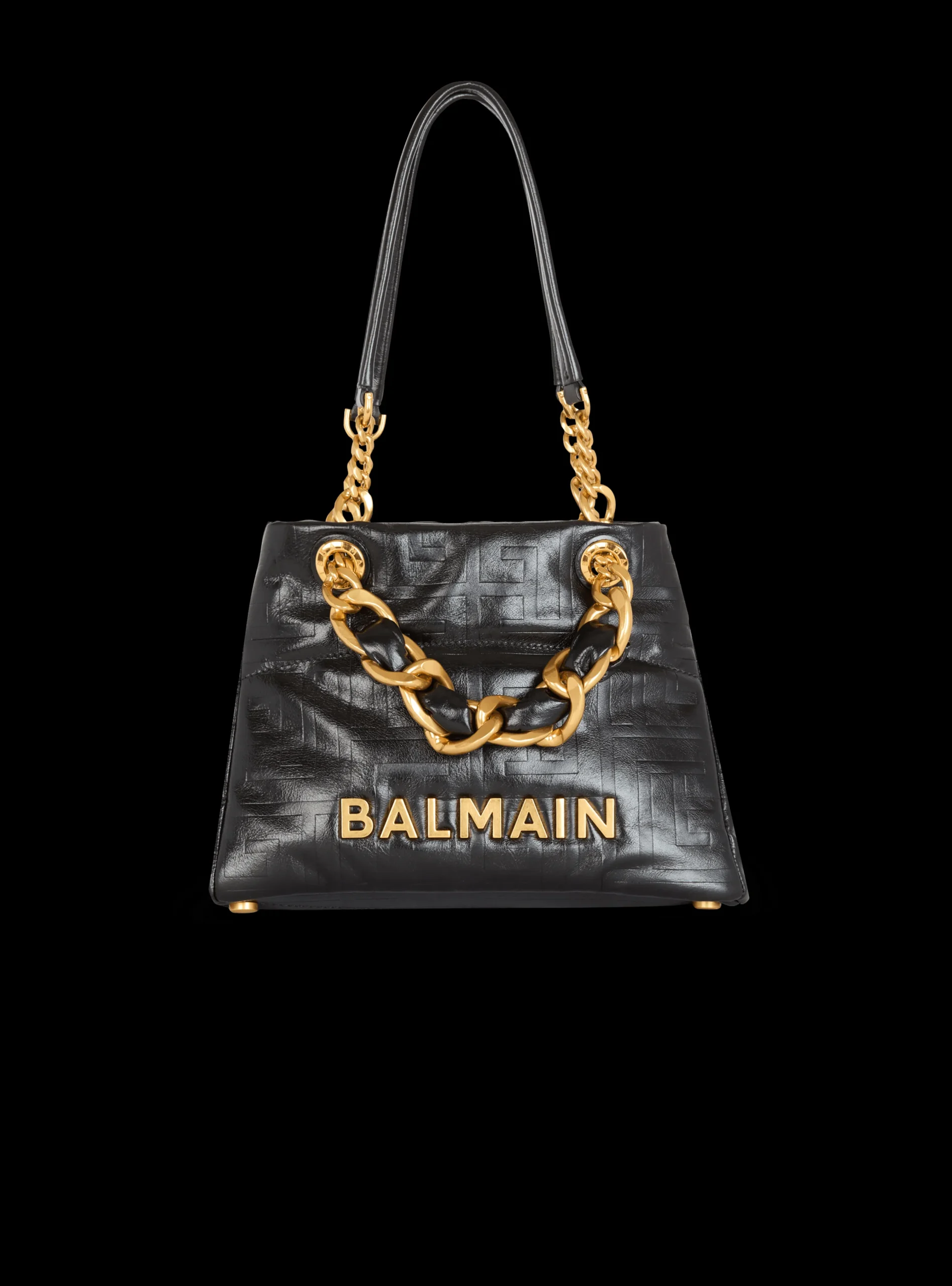 Small 1945 Soft Tote Bag In Crackled Calfskin-Balmain Discount