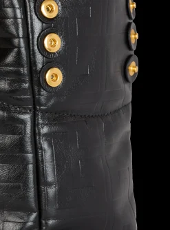 Small 1945 Soft Tote Bag In Crackled Calfskin-Balmain Discount