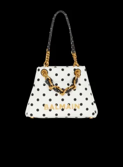 Small 1945 Soft Tote Bag In Polka Dot Canvas-Balmain Sale