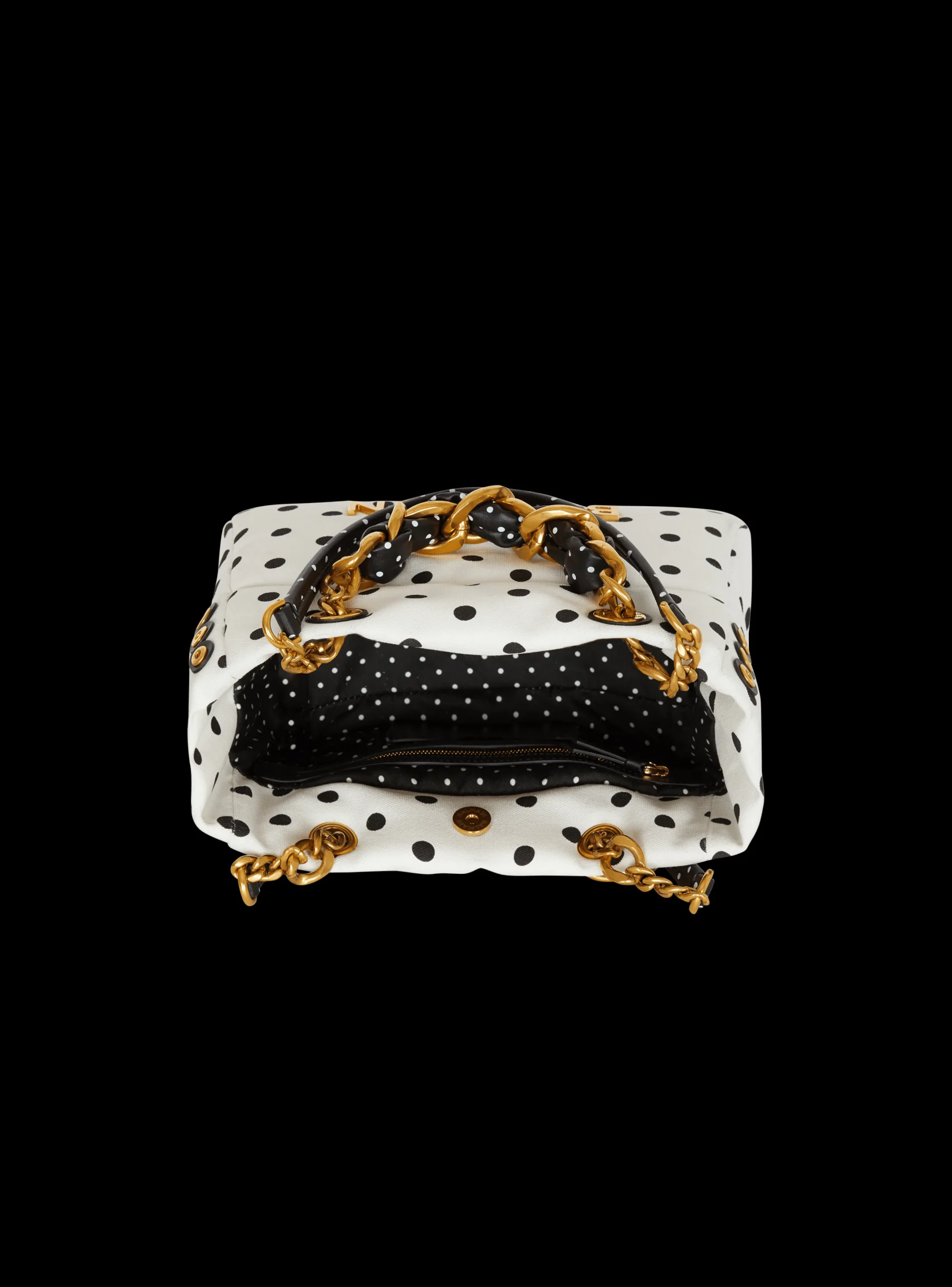 Small 1945 Soft Tote Bag In Polka Dot Canvas-Balmain Sale