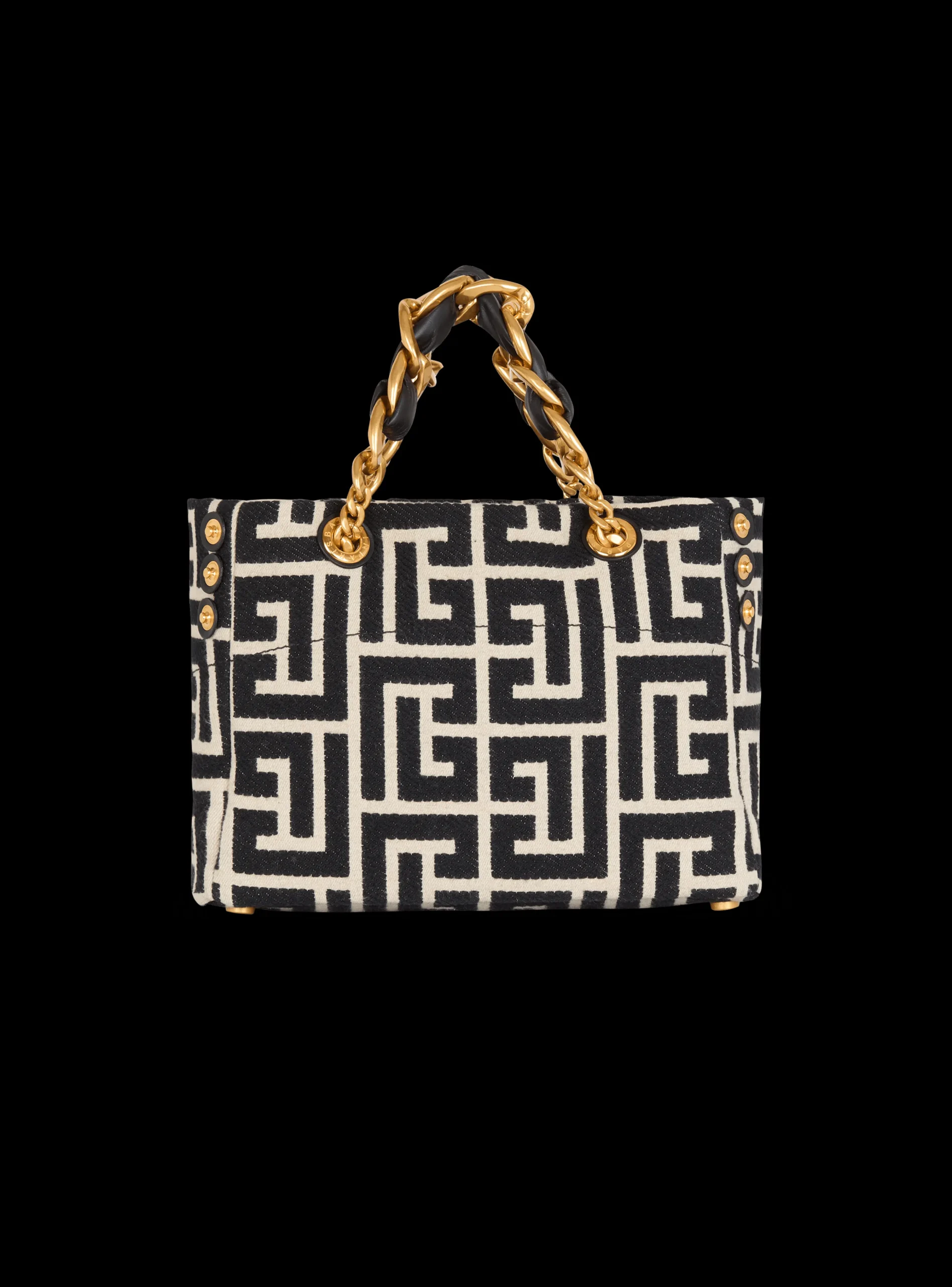 Small 1945 Soft Tote Bag Monogram Jacquard Fabric-Balmain Hot