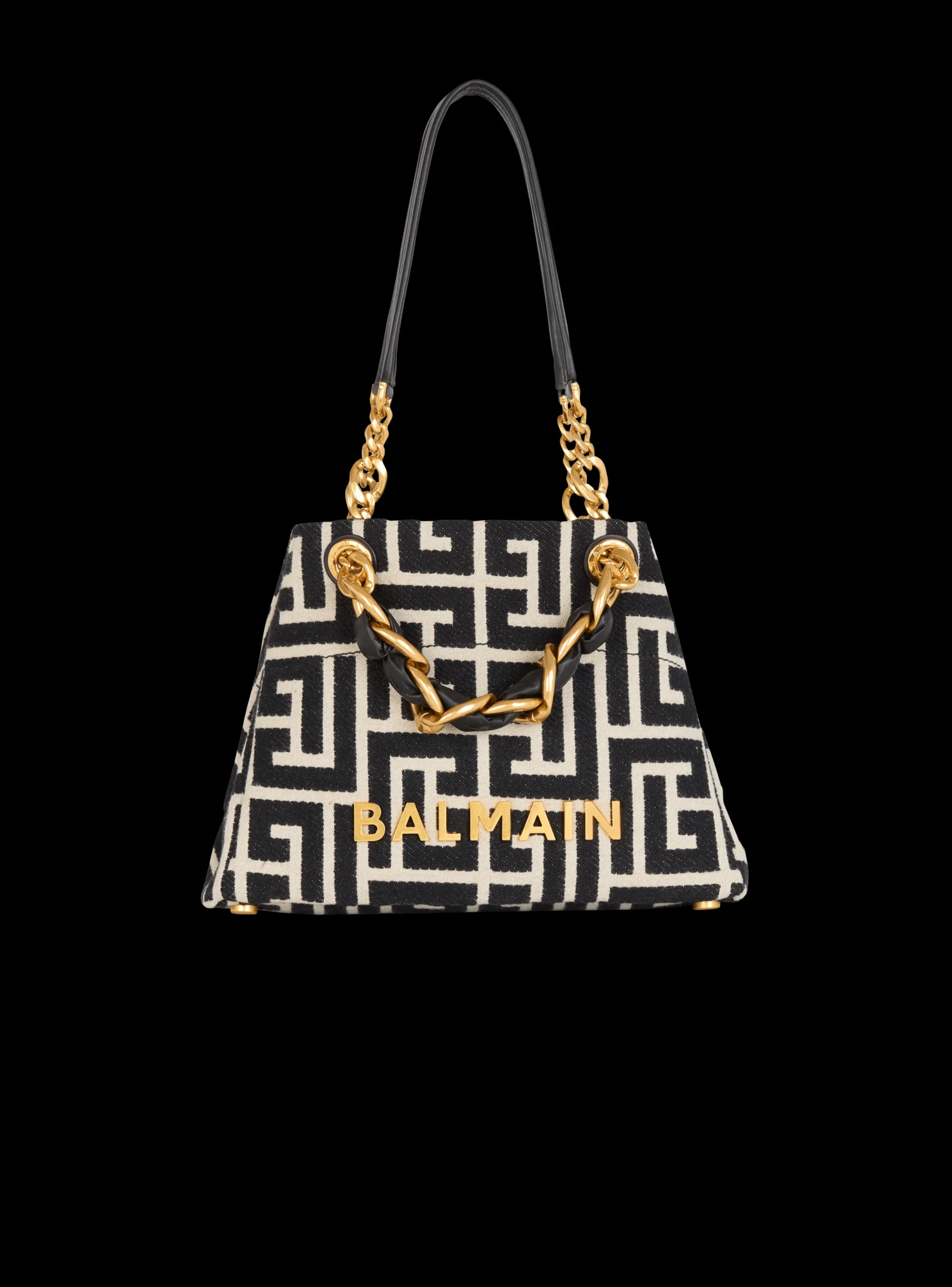 Small 1945 Soft Tote Bag Monogram Jacquard Fabric-Balmain Hot