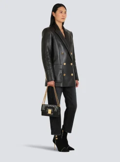 Small-sized Bicolor Jacquard 1945 Heritage Bag-Balmain Flash Sale