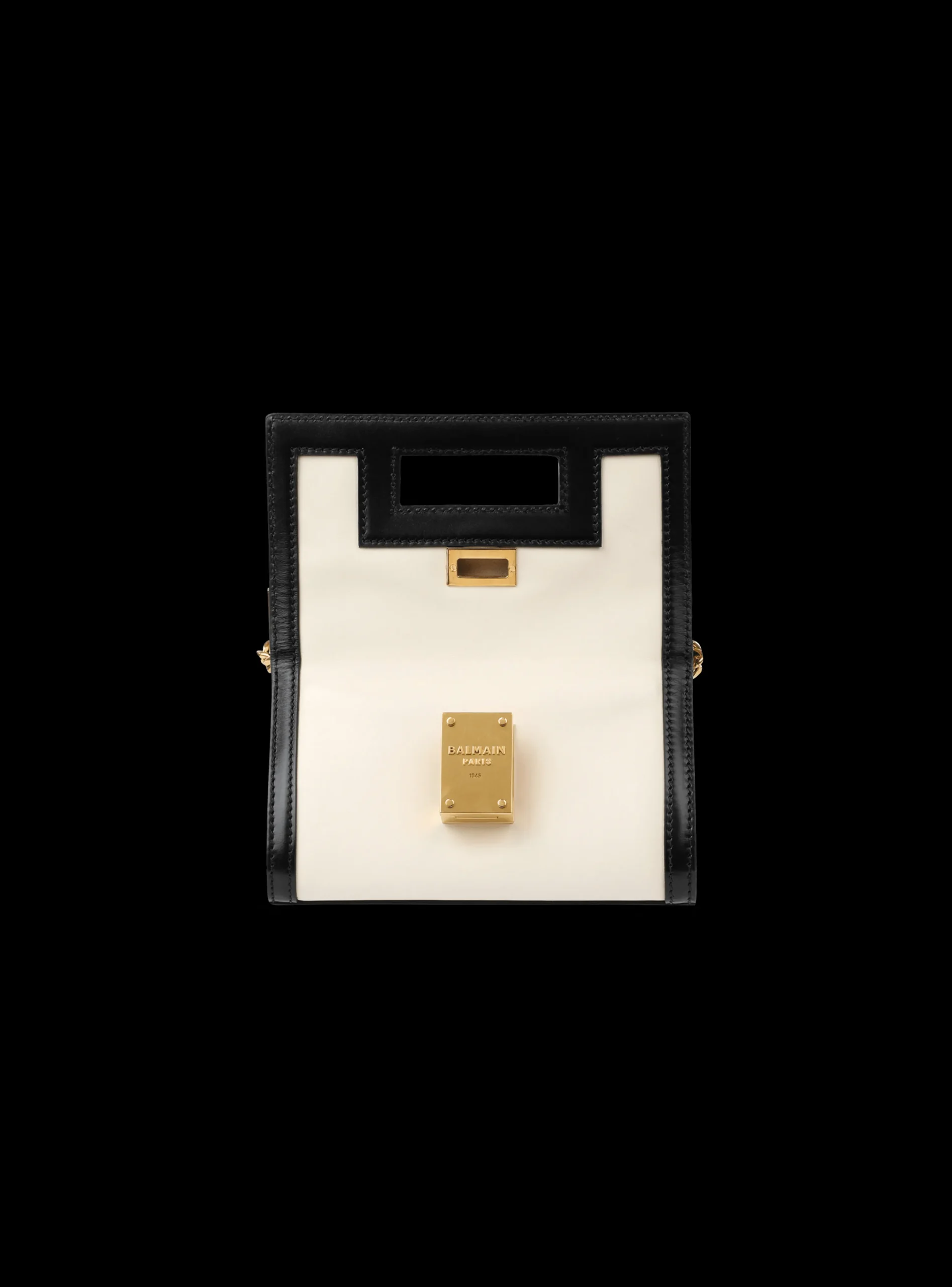 Small-sized Black And Leather 1945 Heritage Bag-Balmain Best Sale
