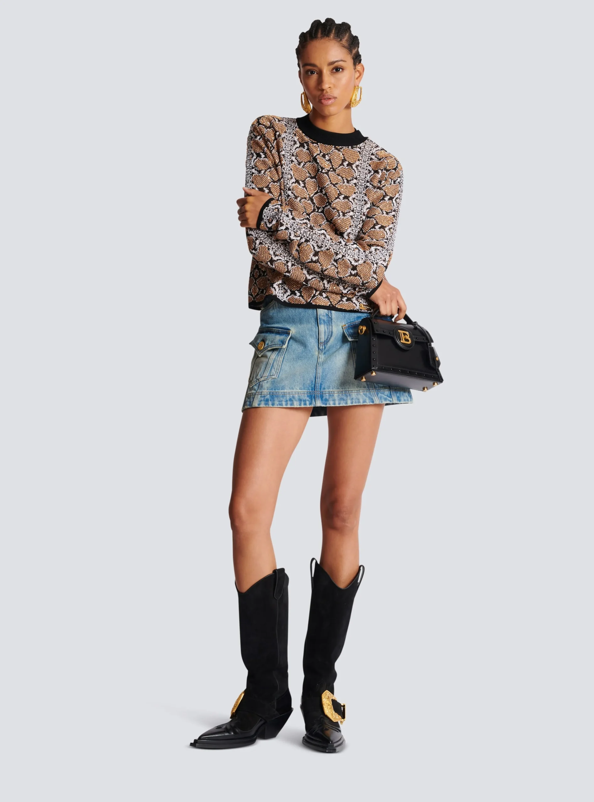 Snakeskin Knit Jumper-Balmain Best