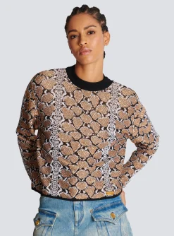 Snakeskin Knit Jumper-Balmain Best