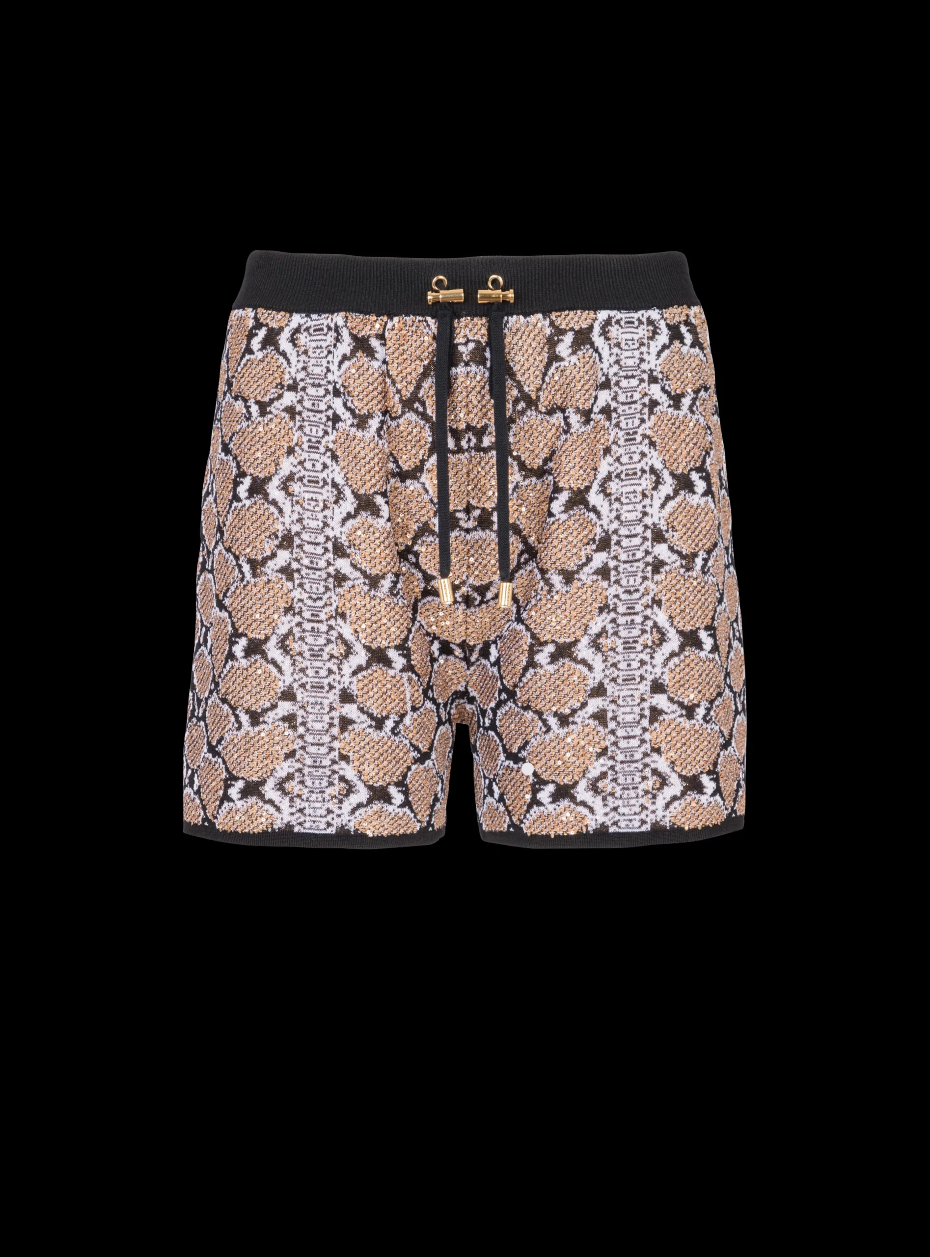 Snakeskin Knit Shorts-Balmain Sale