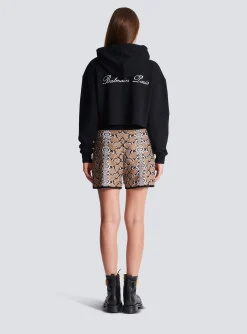 Snakeskin Knit Shorts-Balmain Sale