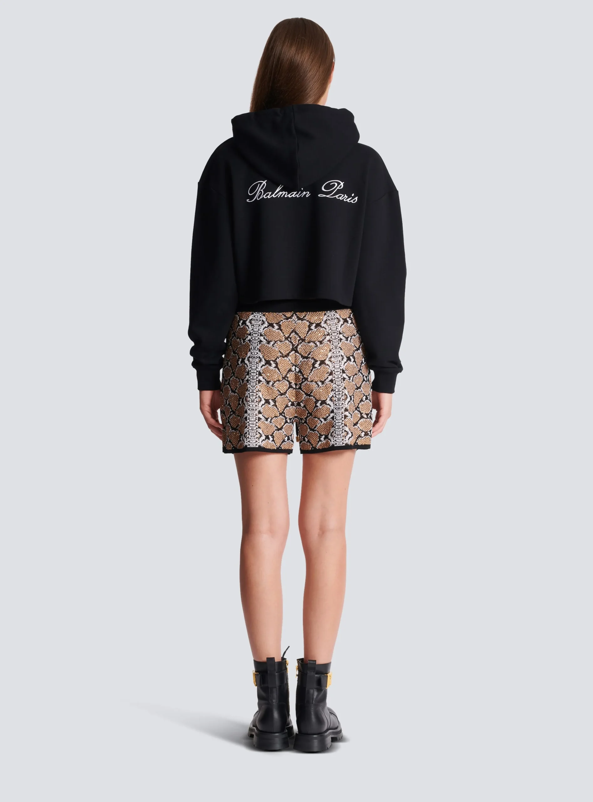 Snakeskin Knit Shorts-Balmain Sale