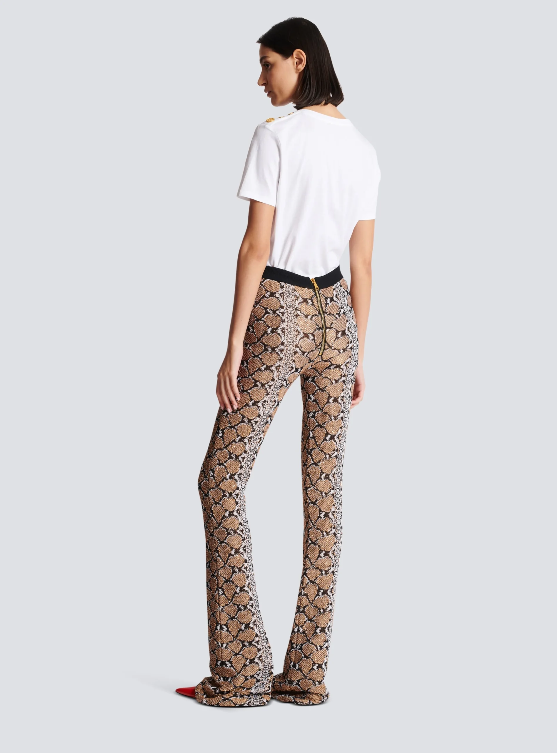 Snakeskin Knit Trousers-Balmain Shop