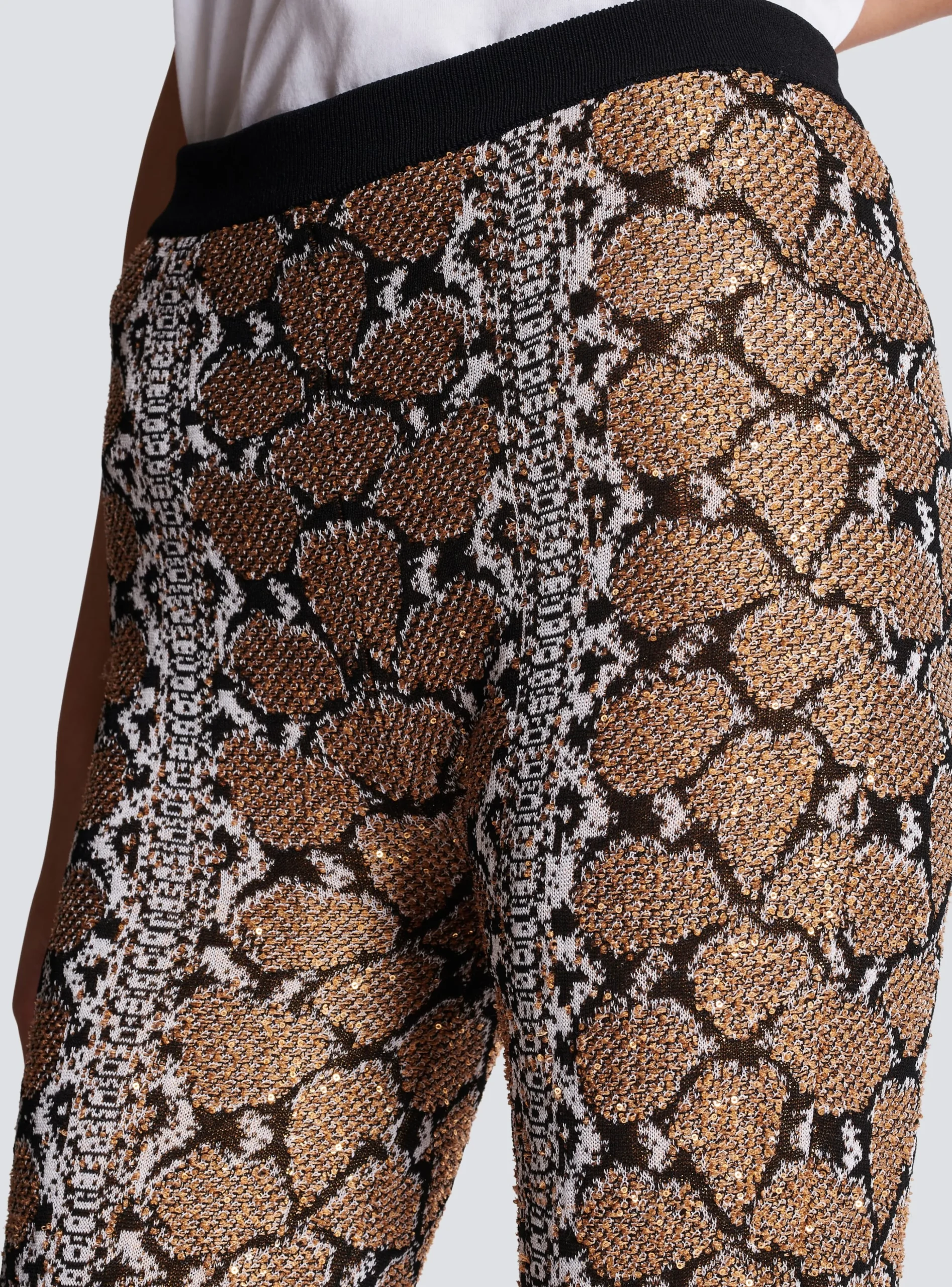 Snakeskin Knit Trousers-Balmain Shop