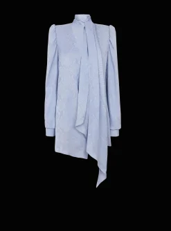 Snakeskin Silk Tie Dress-Balmain Store