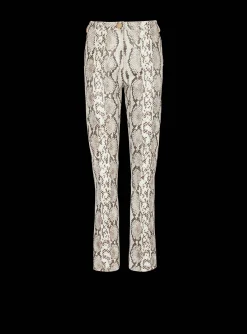 Snakeskin-effect Leather Trousers-Balmain Clearance