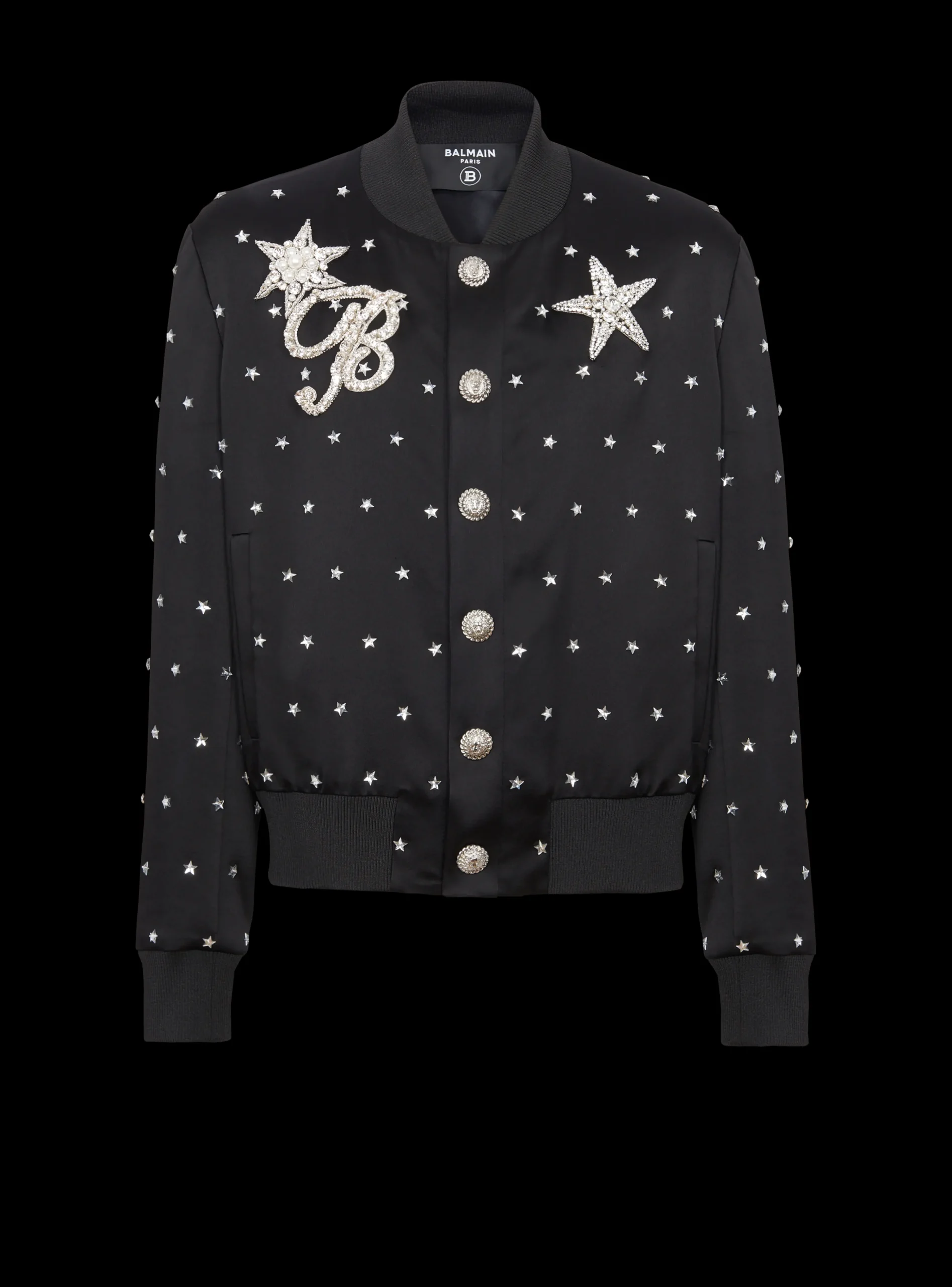 Stars Embroidered Bomber Jacket-Balmain Outlet