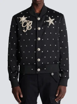 Stars Embroidered Bomber Jacket-Balmain Outlet
