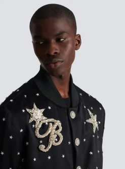 Stars Embroidered Bomber Jacket-Balmain Outlet