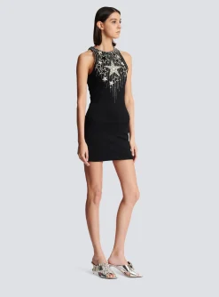 Stars Embroidered Short Dress-Balmain New