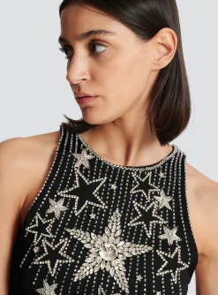 Stars Embroidered Short Dress-Balmain New