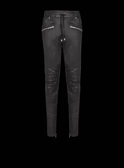 Stretch Leather Trousers-Balmain Shop