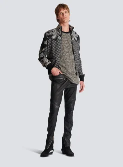 Stretch Leather Trousers-Balmain Shop