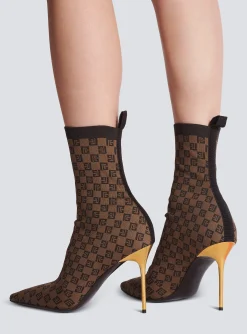 Stretch Skye Knit Ankle Boots-Balmain Hot