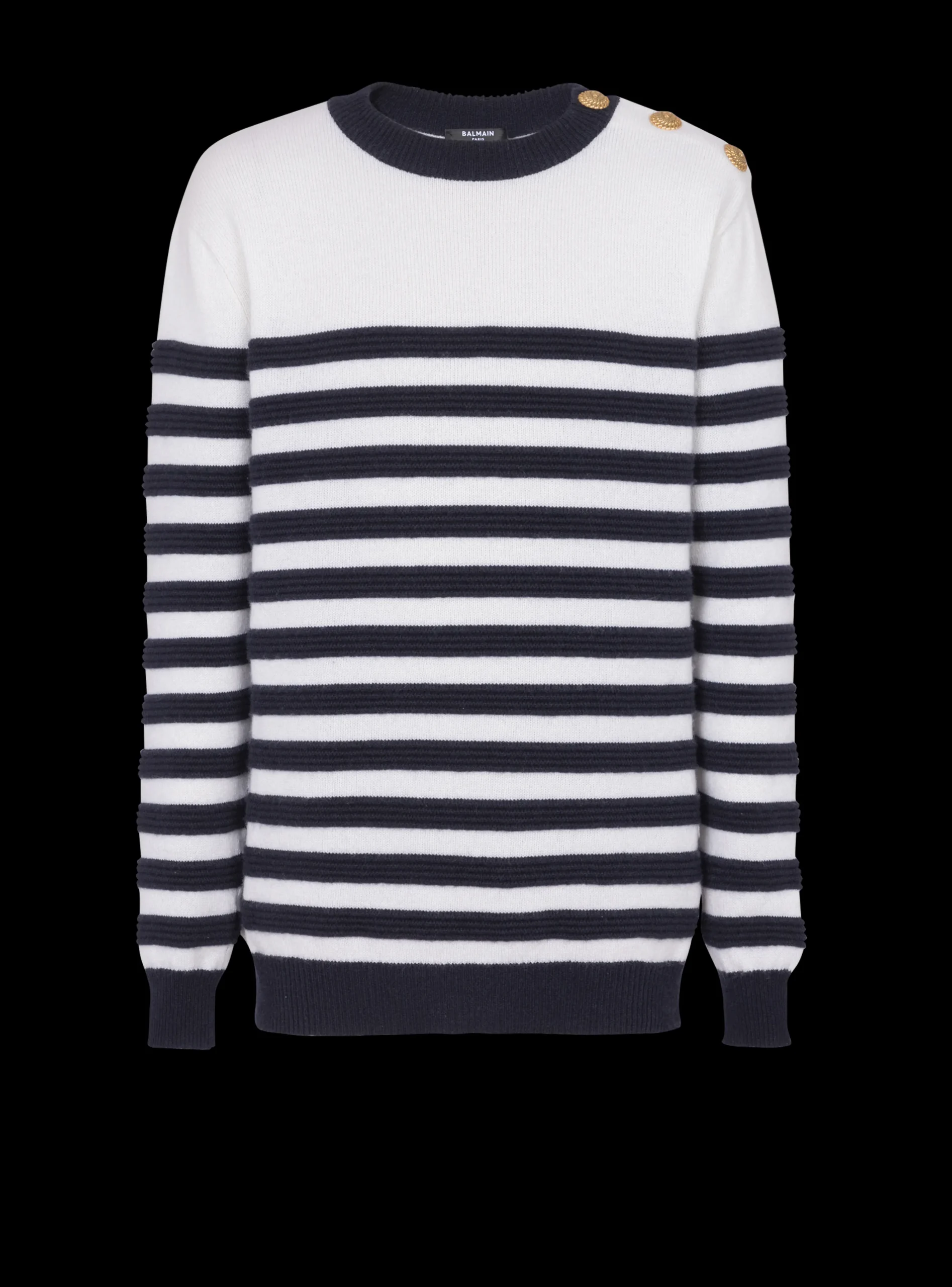 Striped Cashmere Jumper-Balmain Discount