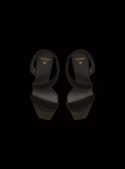 Suede Moneta Sandals-Balmain Flash Sale