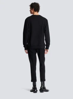 Sweatshirt With Neon Logo Print-Balmain Fashion