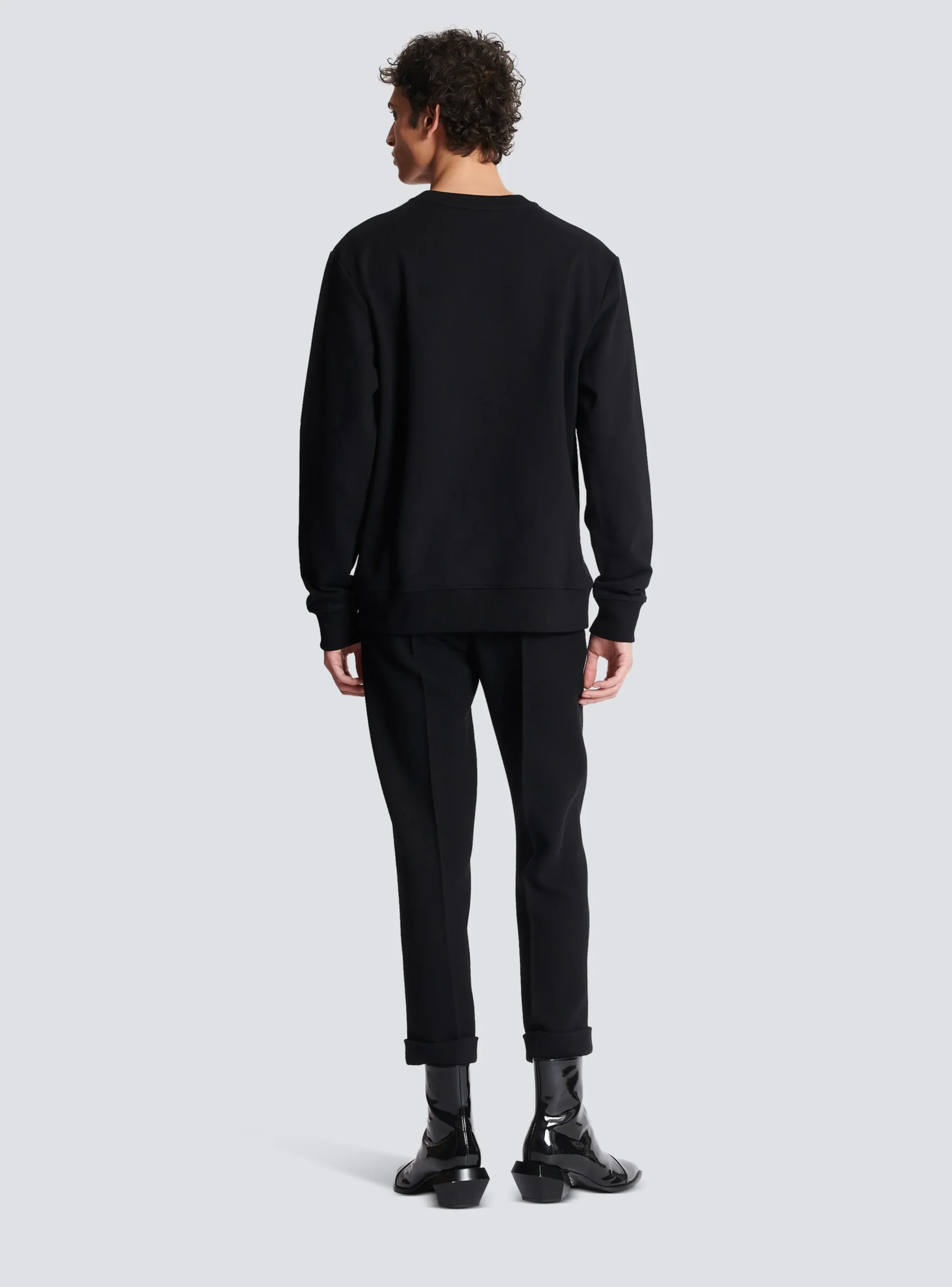 Sweatshirt With Neon Logo Print-Balmain Fashion