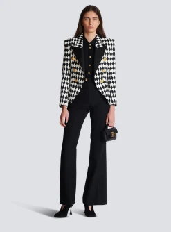 Tailored Grain De Poudre Trousers-Balmain Outlet