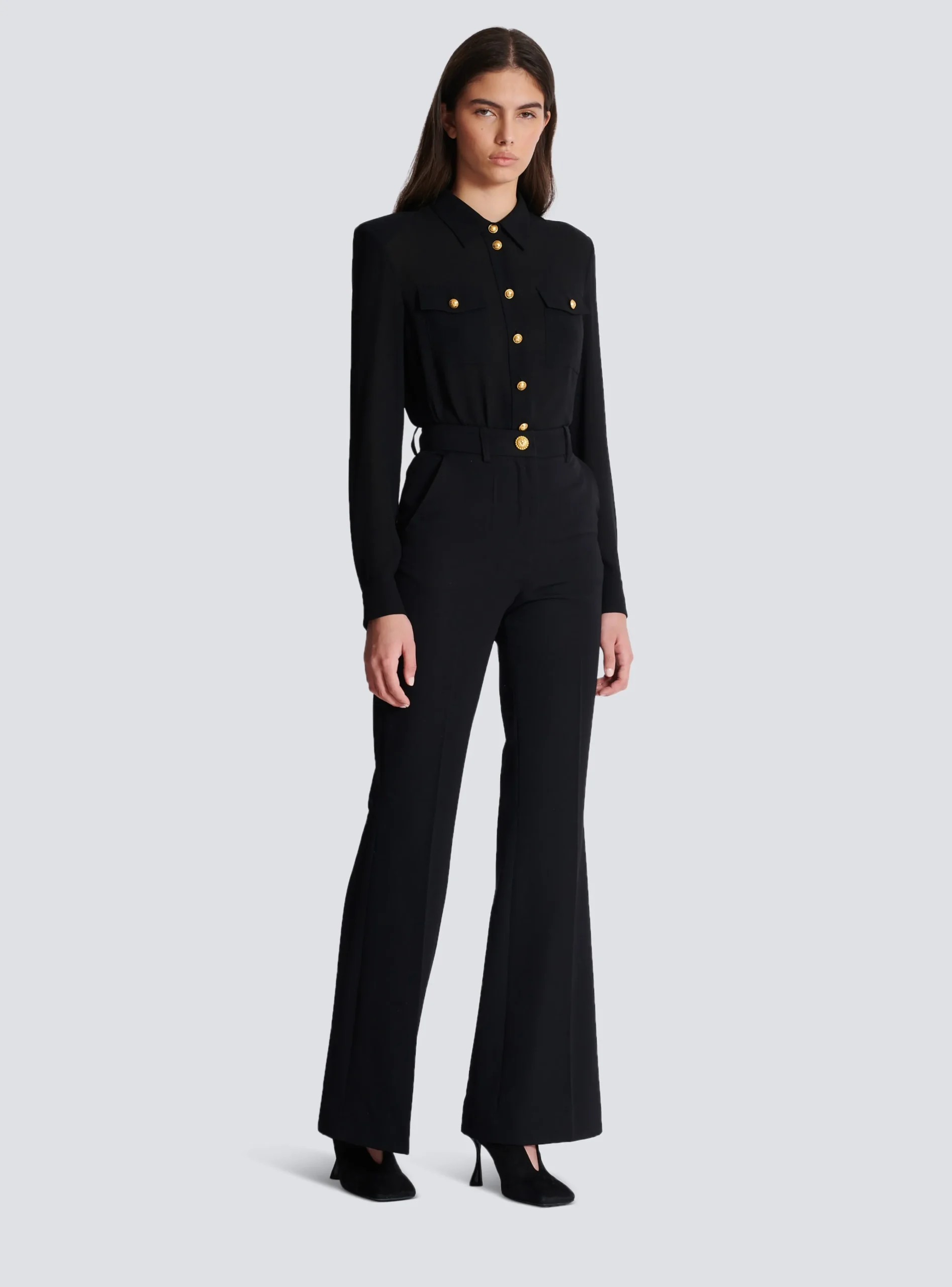 Tailored Grain De Poudre Trousers-Balmain Outlet