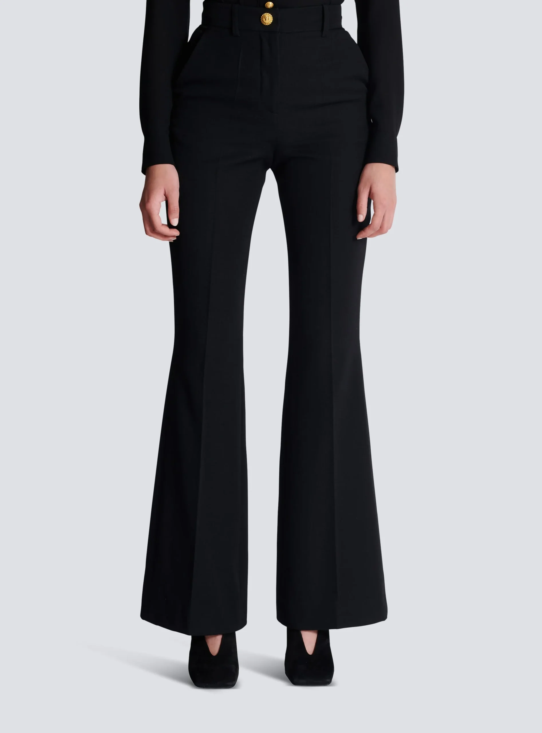 Tailored Grain De Poudre Trousers-Balmain Outlet