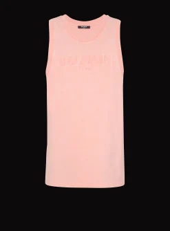 Tank Top With Vintage Embroidery-Balmain Best Sale