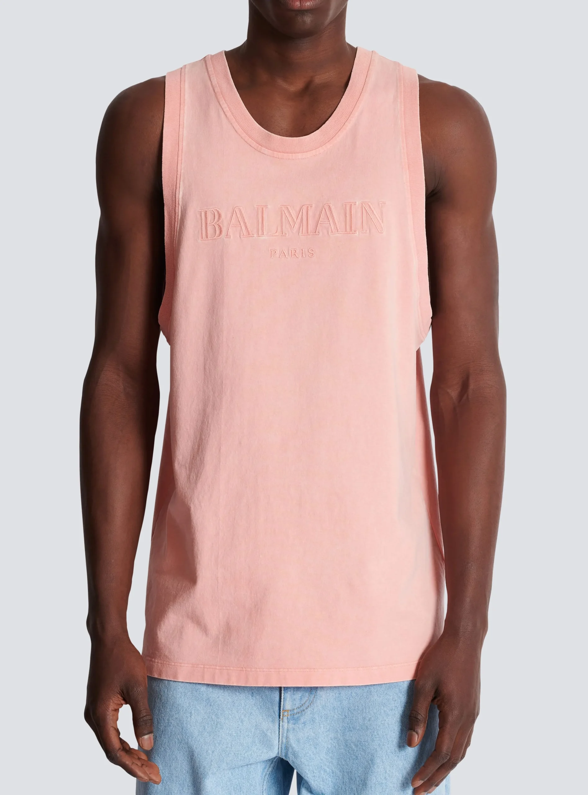 Tank Top With Vintage Embroidery-Balmain Best Sale