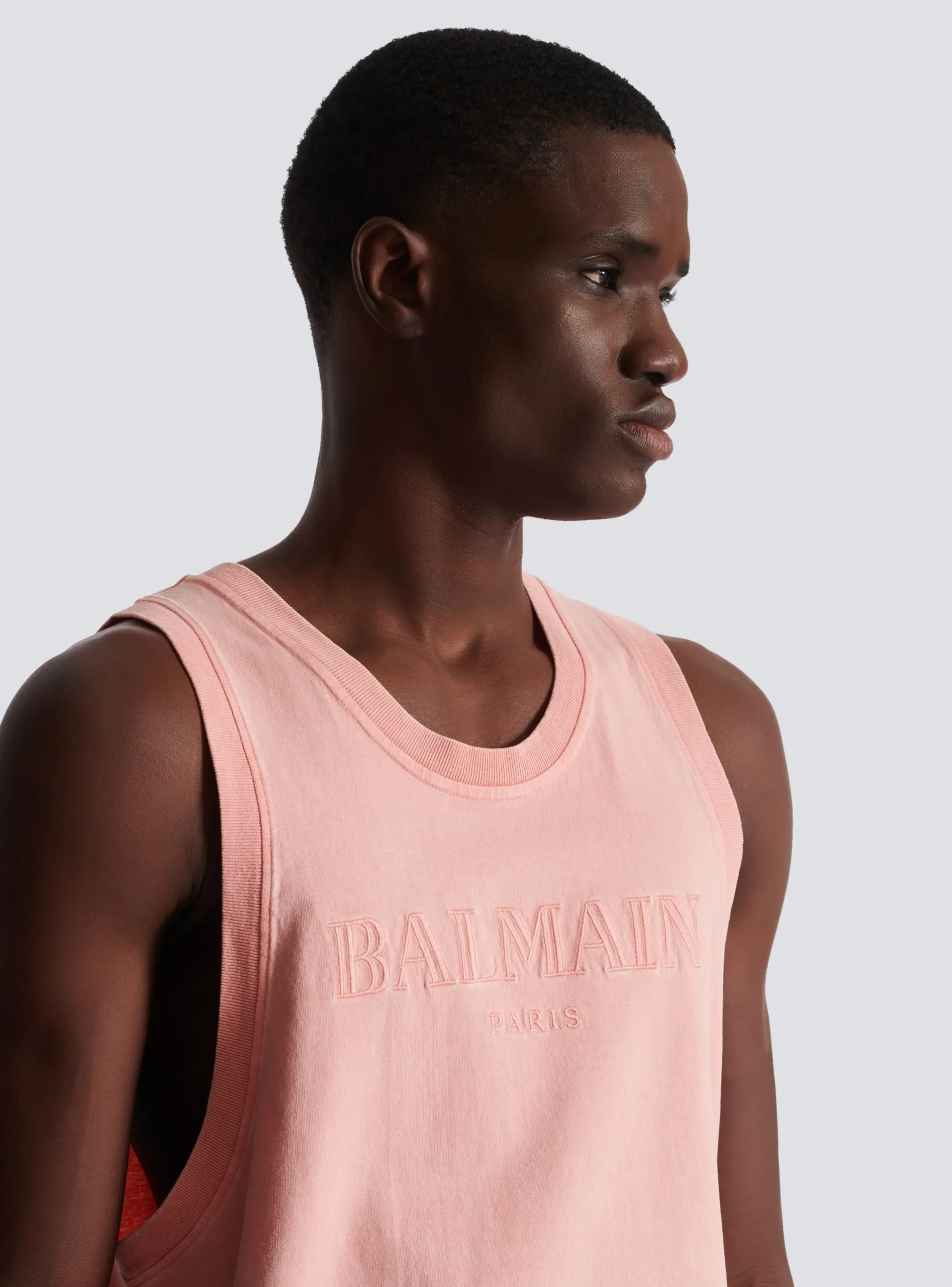 Tank Top With Vintage Embroidery-Balmain Best Sale
