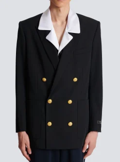 Technical Wool Blazer-Balmain Best Sale